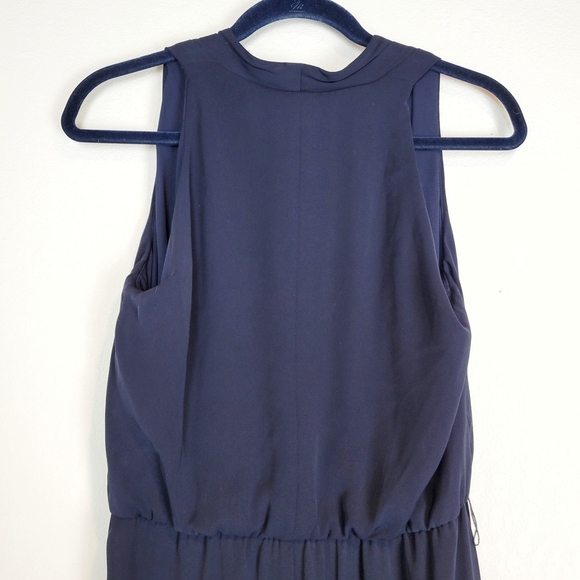 NWT Lauren Ralph Lauren Silky Georgette 154-Cocktail Dress Navy Blue Size 6 - Picture 5 of 10